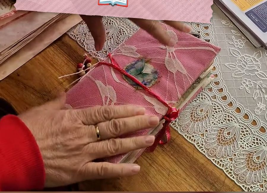 One of Val's handmade vintage junk journals