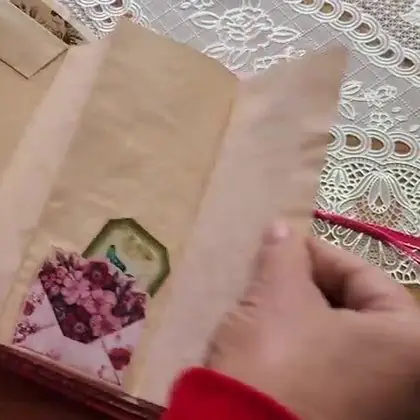 A tag pocket inside the journal